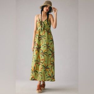 Farm Rio Tie-Front Linen Dress XXS
